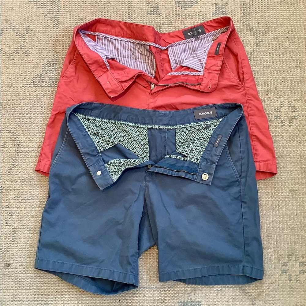 Pair of Bonobos Men's Cotton Chino Shorts - Sz 31